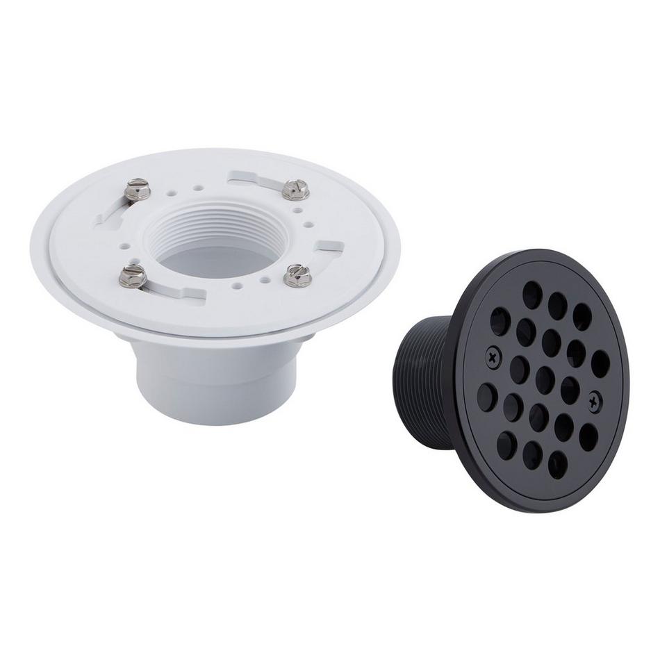 Menlo Round Shower Drain - Matte Black, , large image number 3
