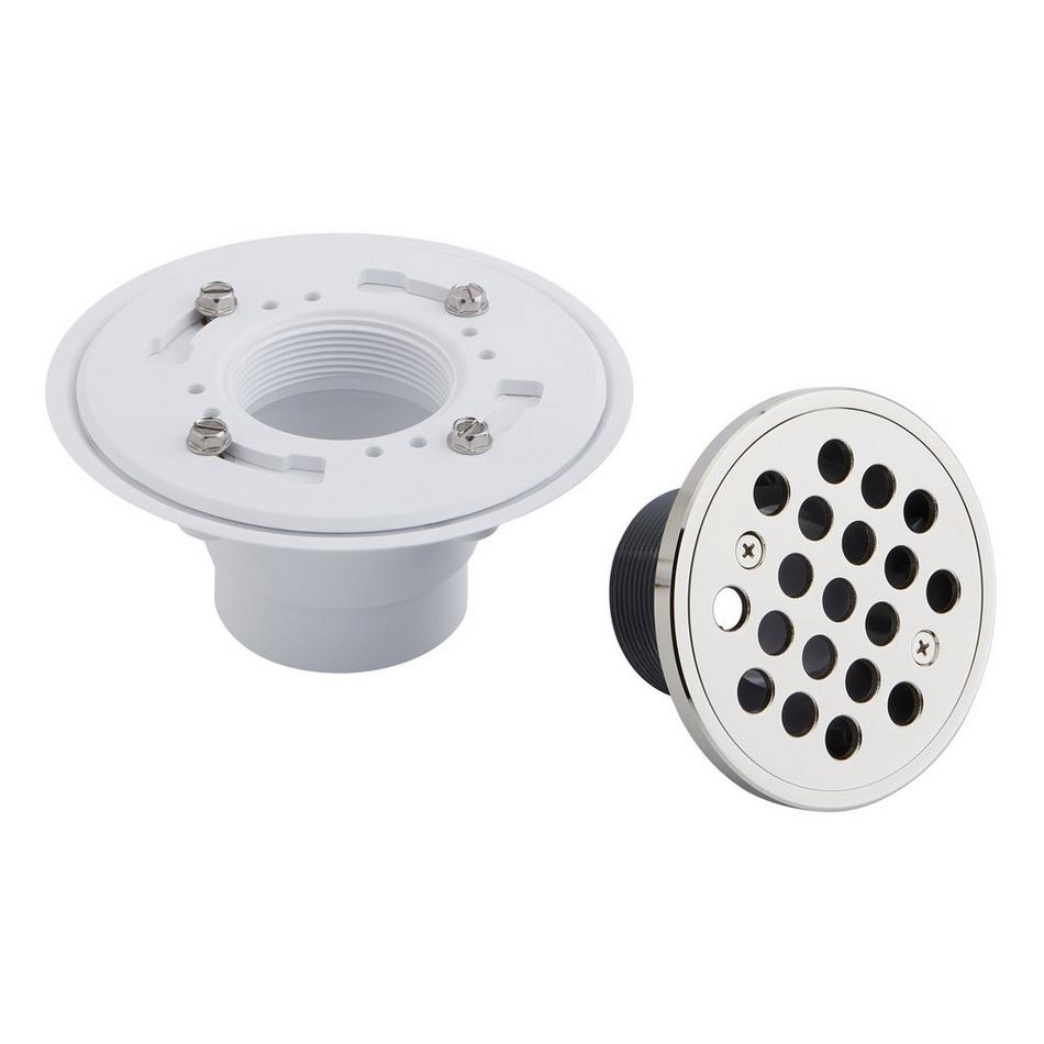 FundamentALL 4-1/2" Round Shower Drain - Polished Nickel, , large image number 3