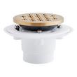 Menlo Round Shower Drain - Brushed Gold, , large image number 1