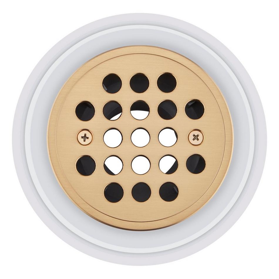 Menlo Round Shower Drain - Brushed Gold, , large image number 2