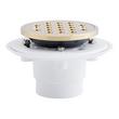 Menlo Round Shower Drain - Polished Brass, , large image number 1