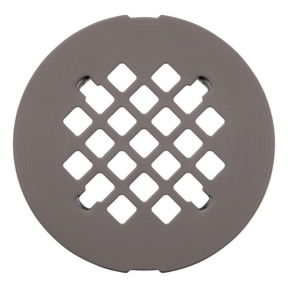 Matte Black 4-1/4" OD Shower Drain Cover & Grate – Stainless Steel, Snap-In, Rust Resistant