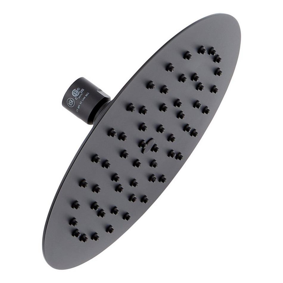 8" Contemporary Low Profile Rainfall Shower Head - 2.5 gpm - Matte Black, , large image number 0