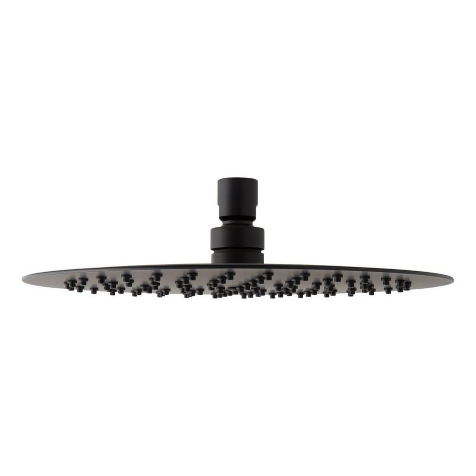 12" Contemporary Low Profile Rainfall Shower Head - 2.5 gpm - Matte Black, , large image number 1