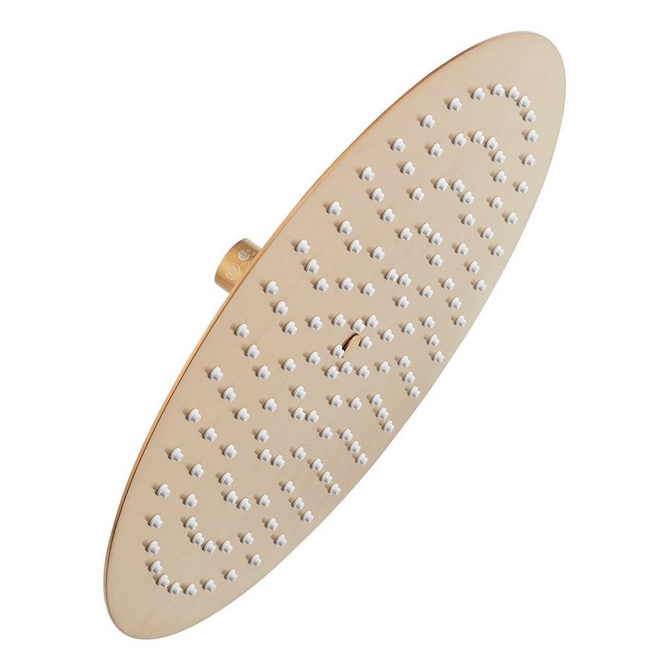 12" Contemporary Low Profile Rainfall Shower Head - 2.5 gpm - Brushed Gold, , large image number 0