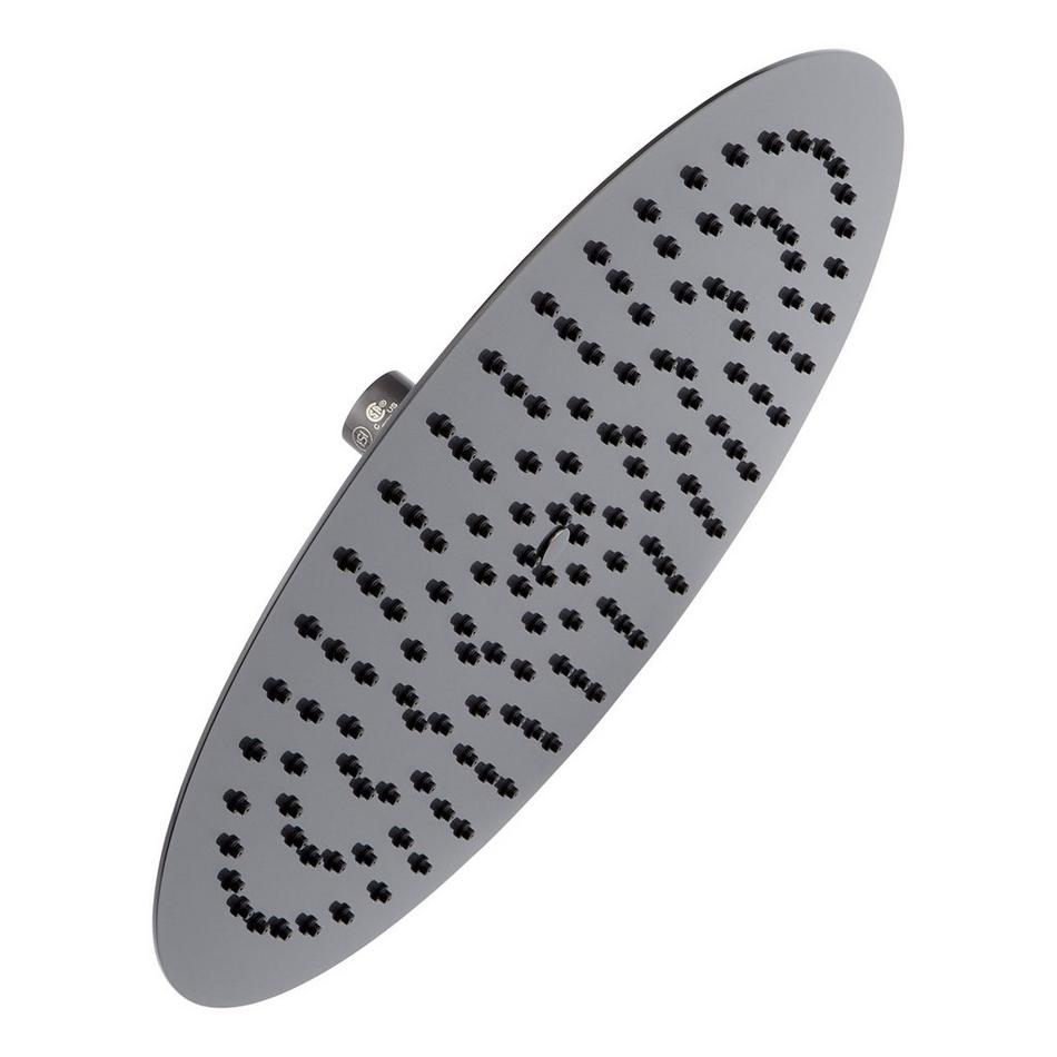 12" Contemporary Low Profile Rainfall Shower Head - 2.5 gpm - Gunmetal, , large image number 0