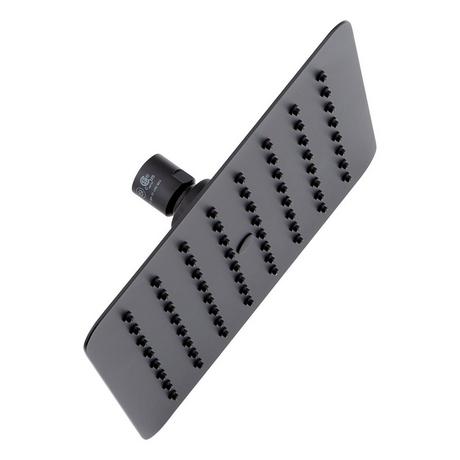Modern Square Rainfall Shower Head with Rounded Corners - 2.5 GPM