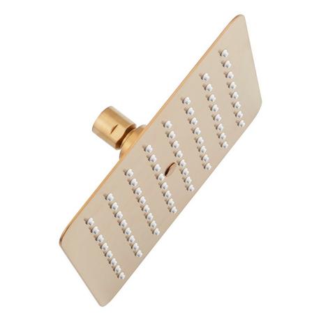 Modern Square Rainfall Shower Head with Rounded Corners - 2.5 GPM