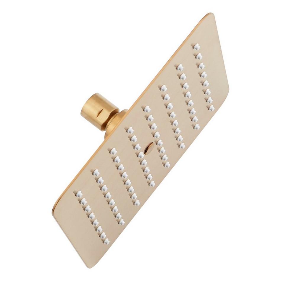 8" Modern Square Rainfall Shower Head with Rounded Corners - 2.5 gpm - Brushed Gold, , large image number 0