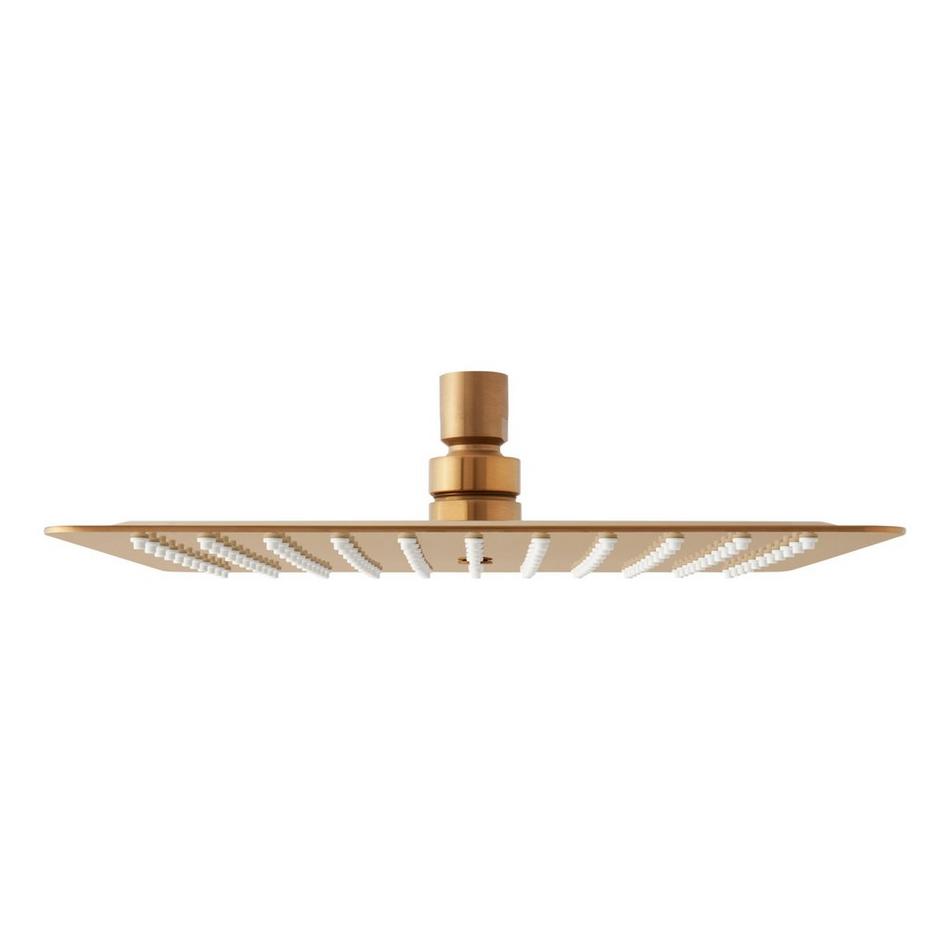 8" Modern Square Rainfall Shower Head with Rounded Corners - 2.5 gpm - Brushed Gold, , large image number 1