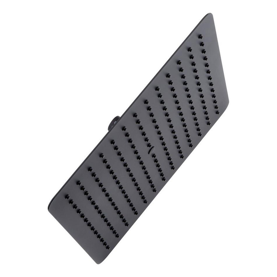 12" Modern Square Rainfall Shower Head with Rounded Corners - 2.5 gpm - Matte Black, , large image number 0