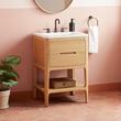 24" Rheya Narrow Console Vanity and Sink - Blonde Oak, , large image number 0