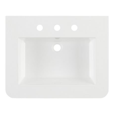 24" Rheya Narrow Console Vanity and Sink - Winterland Walnut