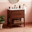 30" Rheya Narrow Console Vanity and Sink - Winterland Walnut, , large image number 0