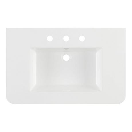 30" Rheya Narrow Console Vanity and Sink - Winterland Walnut