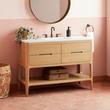 48" Rheya Narrow Console Vanity and Sink - Blonde Oak, , large image number 0