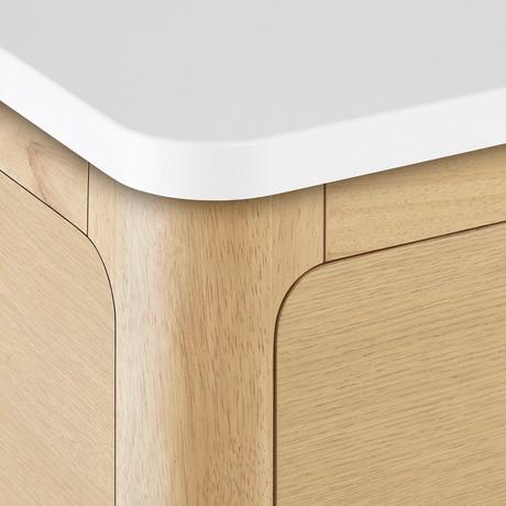 48" Rheya Narrow Console Vanity and Sink - Blonde Oak