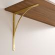 11-7/8" Avril Brass Shelf Bracket - Satin Brass, , large image number 0