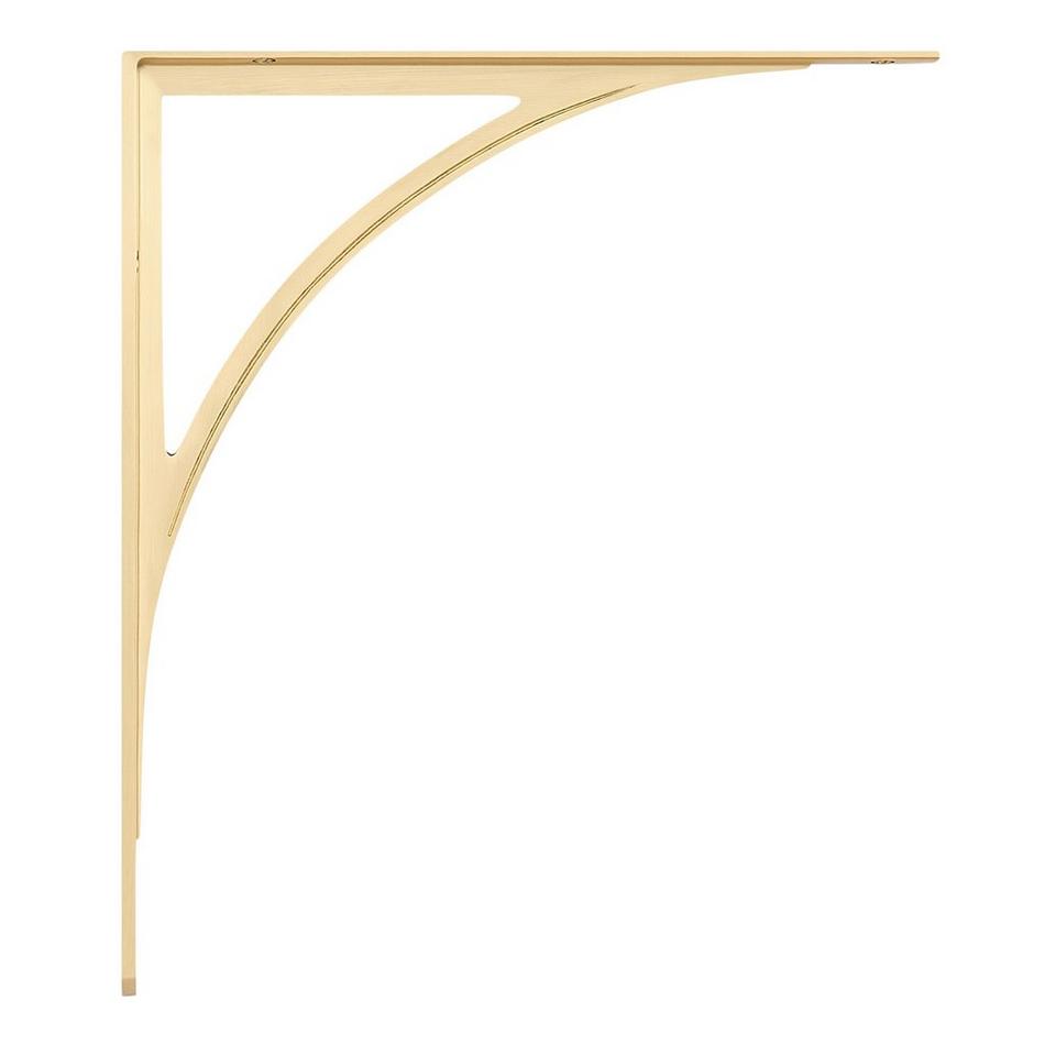 11-7/8" Avril Brass Shelf Bracket - Satin Brass, , large image number 1