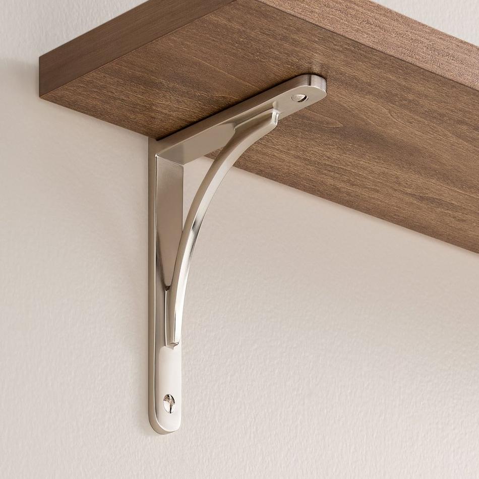 Trisden Brass Shelf Bracket, , large image number 0