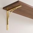 9" Trisden Brass Shelf Bracket - Polished Brass, , large image number 0