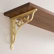 8" Amaranth Brass Shelf Bracket - Satin Brass, , large image number 0
