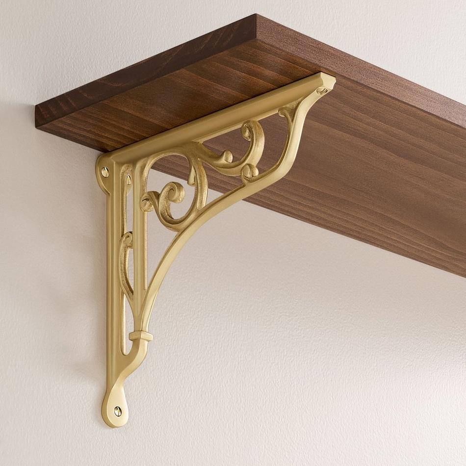 Amaranth Brass Shelf Bracket, , large image number 1