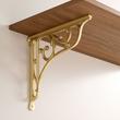 12-1/2" Amaranth Brass Shelf Bracket - Satin Brass, , large image number 0