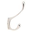 Briony Brass Double Hook - Polished Nickel, , large image number 1