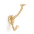 Cavill Brass Double Hook - Satin Brass, , large image number 0