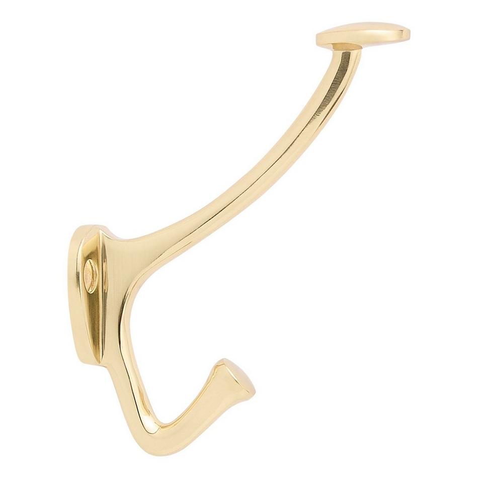 Cavill Brass Double Hook - Polished Brass, , large image number 1