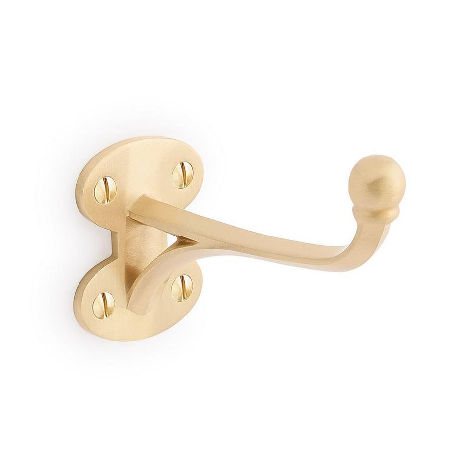 Prue Brass Single Hook, , large image number 3