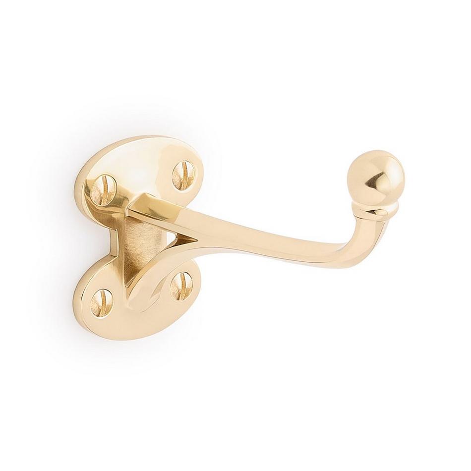 Prue Brass Single Hook, , large image number 1