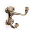 Prue Brass Double Hook - Antique Brass, , large image number 0