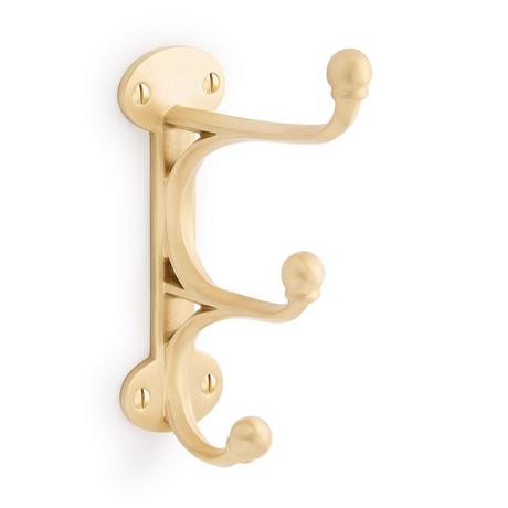 Prue Brass Triple Hook
