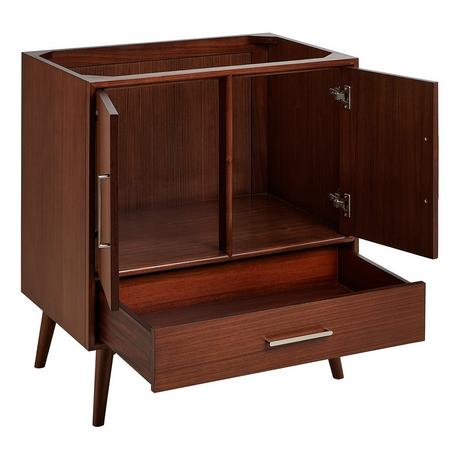 30" Novak Mahogany Vanity - Undermount Sink - True Walnut