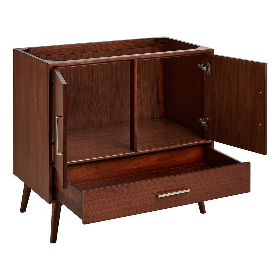 36" Novak Mahogany Vanity - Undermount Sink - True Walnut - AW Quartz - 3 Hole, , large image number 2