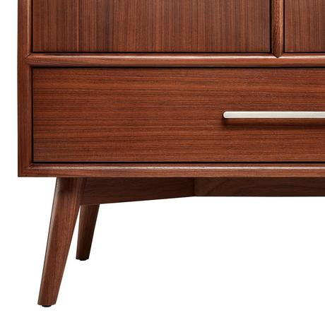 60" Novak Mahogany Double Vanity - Undermount Sinks - True Walnut