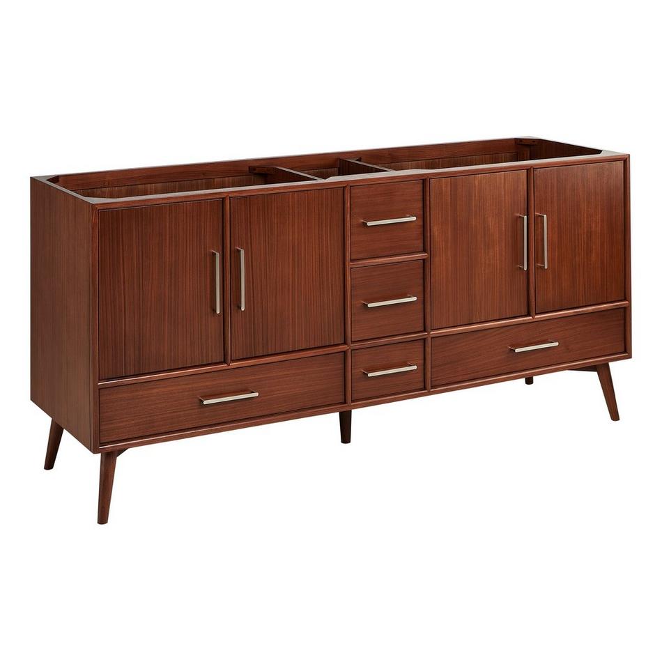72" Novak Mahogany Double Vanity - Rectangular Undermount Sinks - True Walnut, , large image number 3