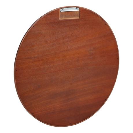 34" Novak Round Mahogany Vanity Mirror - True Walnut