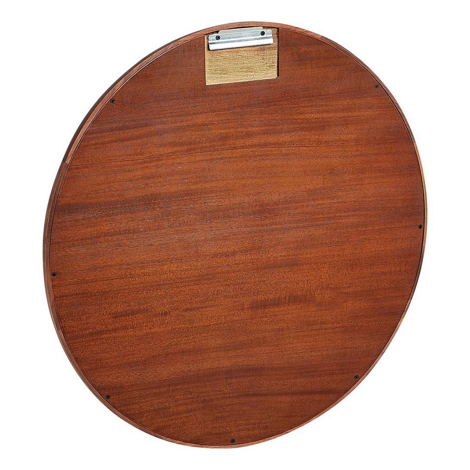 24" Novak Round Mahogany Vanity Mirror - True Walnut, , large image number 2