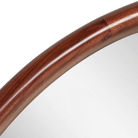 24" Novak Round Mahogany Vanity Mirror - True Walnut