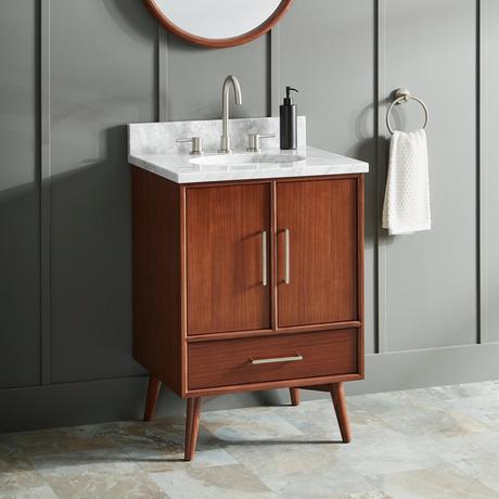 24" Novak Mahogany Vanity - Undermount Sink - True Walnut