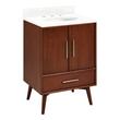 24" Novak Mahogany Vanity - Undermount Sink - True Walnut - FW Quartz - 3 Hole, , large image number 0