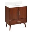 30" Novak Mahogany Vanity - Undermount Sink - True Walnut - FW Quartz - 3 Hole, , large image number 0