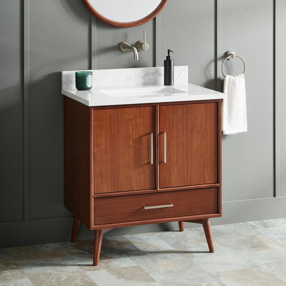 30" Novak Mahogany Vanity - Rectangular Undermount Sink - True Walnut, , large image number 1