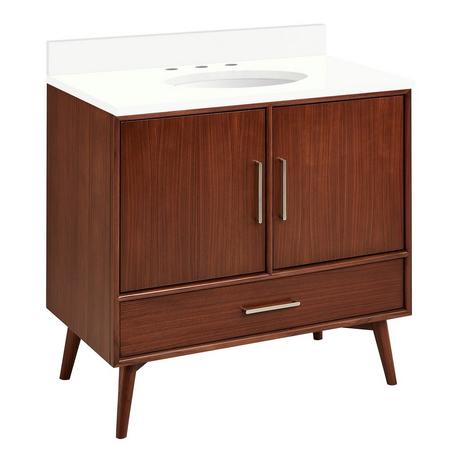 36" Novak Mahogany Vanity - Undermount Sink - True Walnut