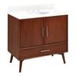 36" Novak Mahogany Vanity - Undermount Sink - True Walnut - FW Quartz - 3 Hole, , large image number 0