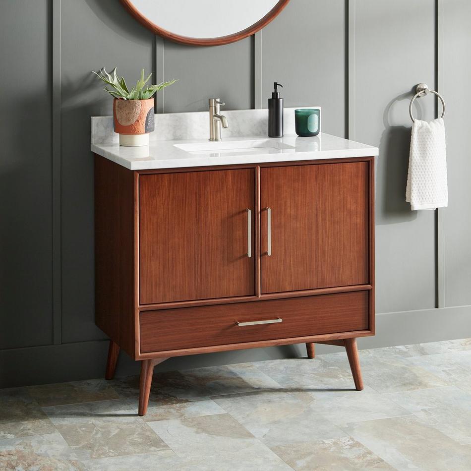 36" Novak Mahogany Vanity - Rectangular Undermount Sink - True Walnut, , large image number 2