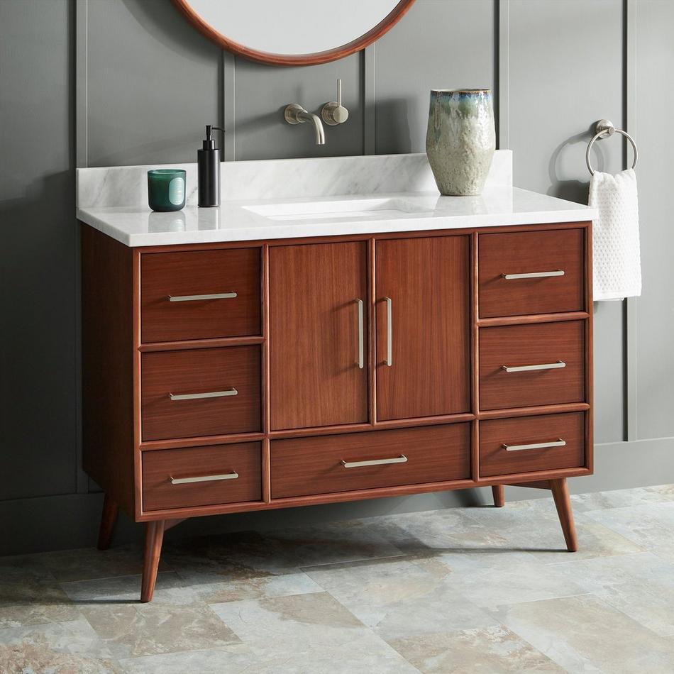 48" Novak Mahogany Vanity - Rectangular Undermount Sink - True Walnut, , large image number 1